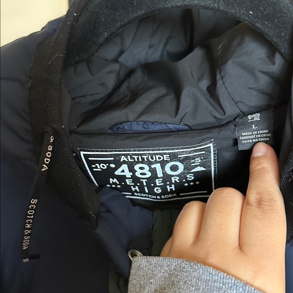 Scotch and Soda hooded puffer jacket green size L - Picture 7 of 15